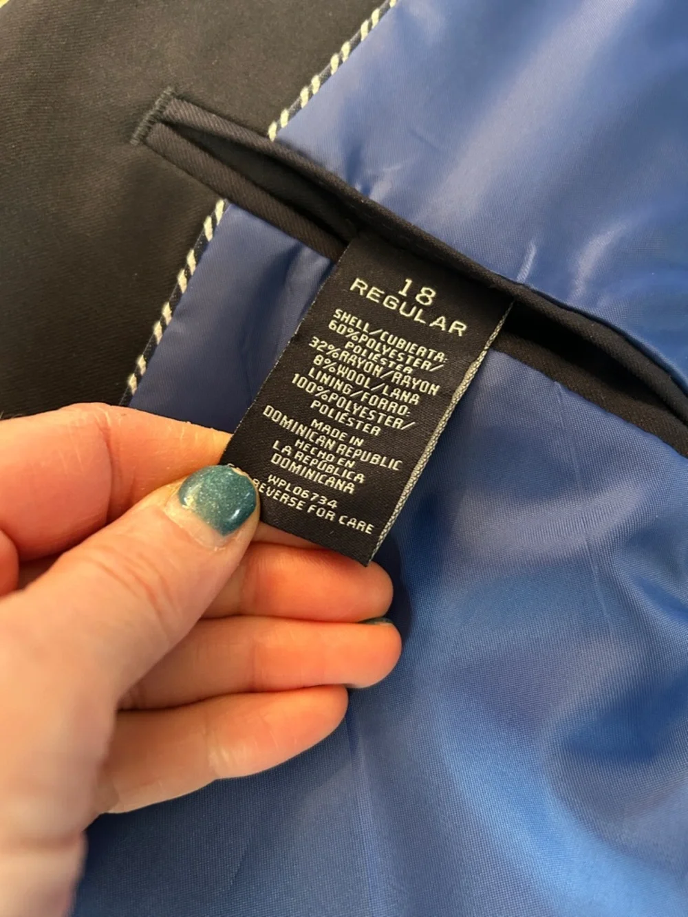 Nautica Navy Blazer with Gold Buttons: Youth 18/Men’s S - Picture 8 of 14